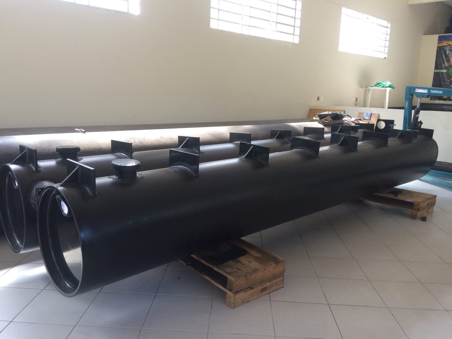 Linha flutuante de PEAD
